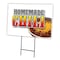 Signmission Homemade Chili Yard Sign & Stake outdoor plastic coroplast window, C-1824 Homemade Chili C-1824 Homemade Chili - alternate 1